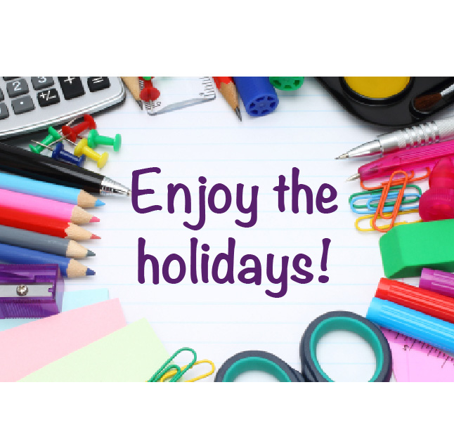 Enjoy the holidays